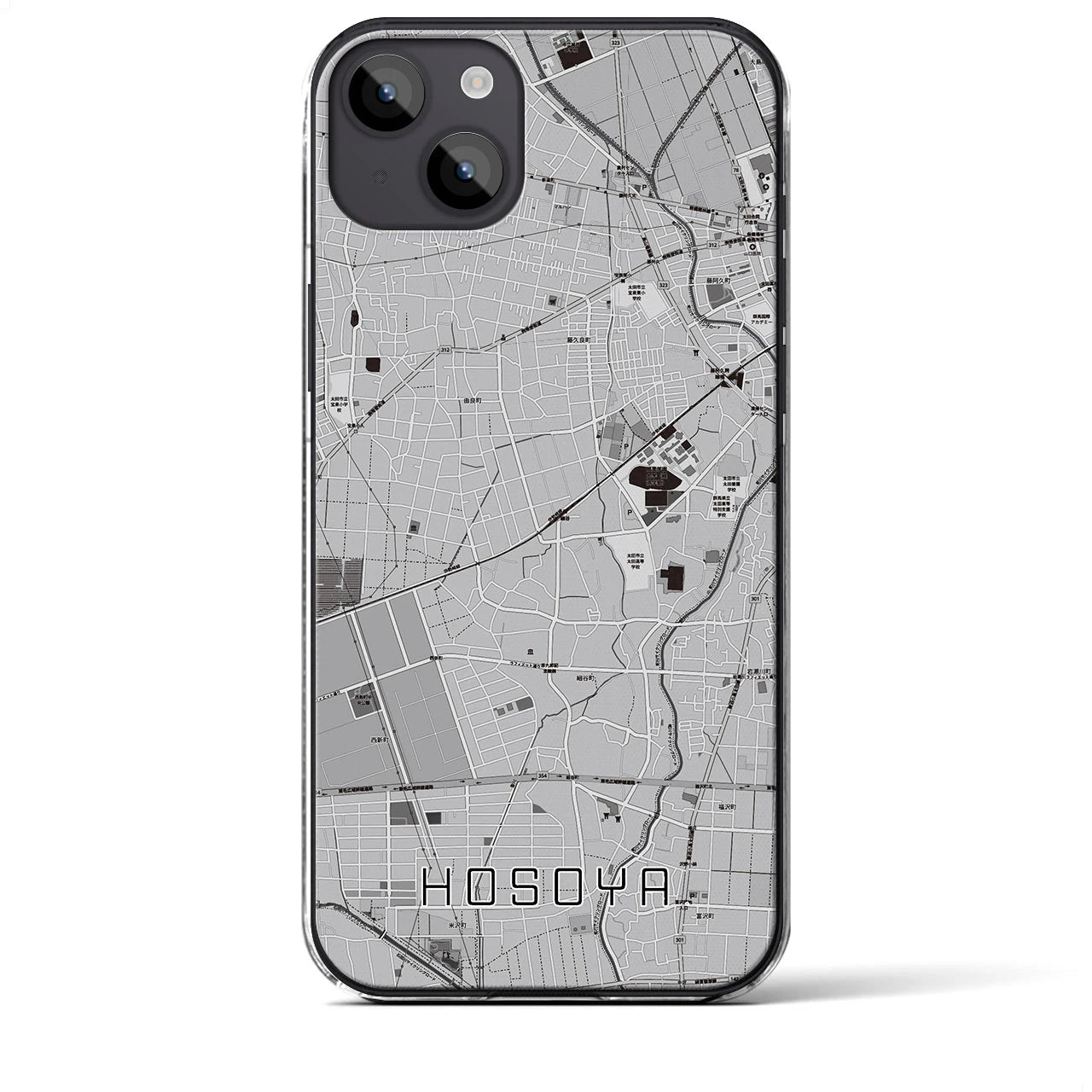 【細谷(群馬県)】地図柄iPhoneケース(クリアタイプ)