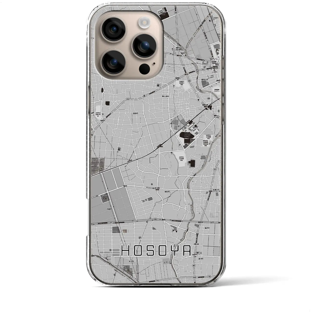 【細谷(群馬県)】地図柄iPhoneケース(クリアタイプ)