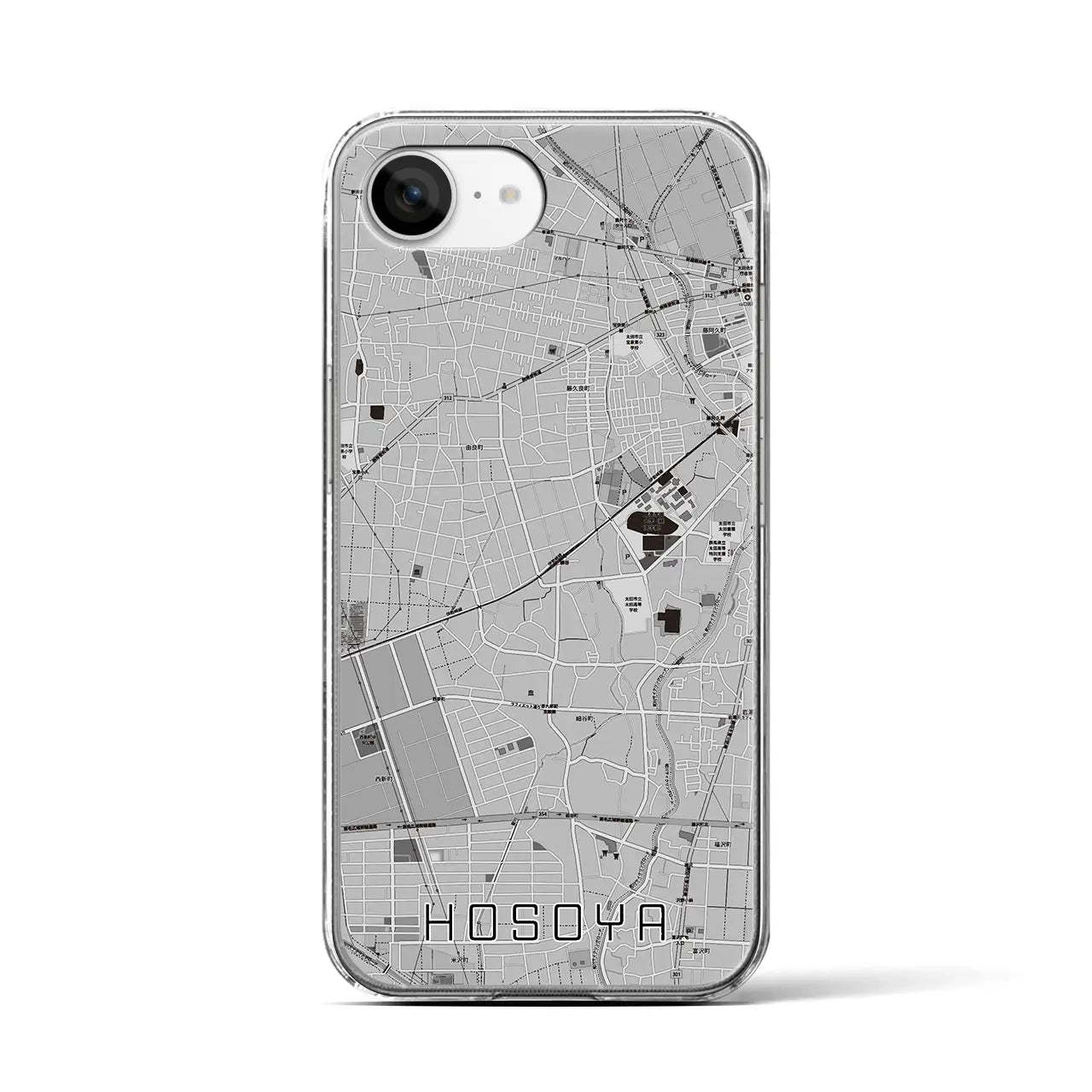 【細谷(群馬県)】地図柄iPhoneケース(クリアタイプ)