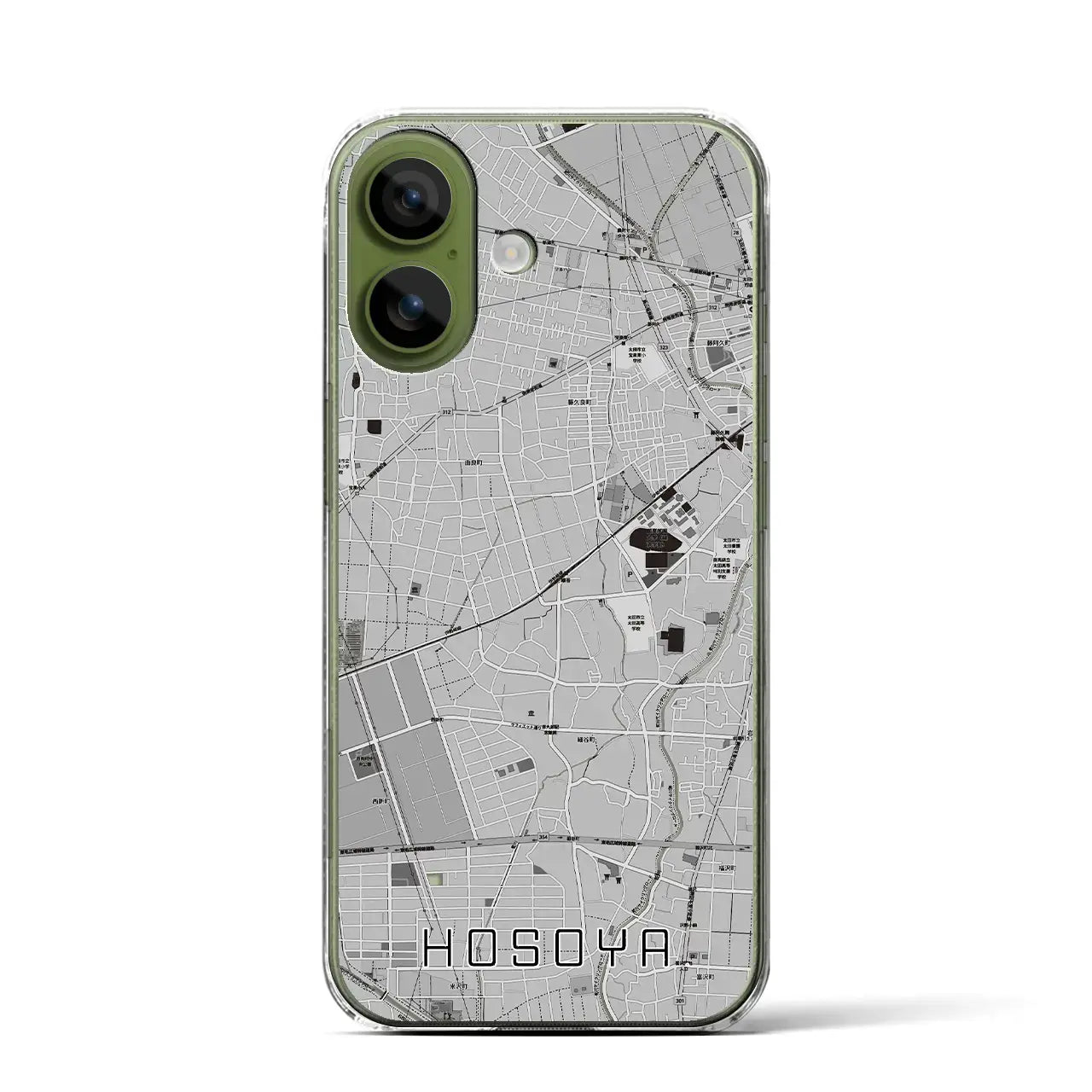 【細谷(群馬県)】地図柄iPhoneケース(クリアタイプ)