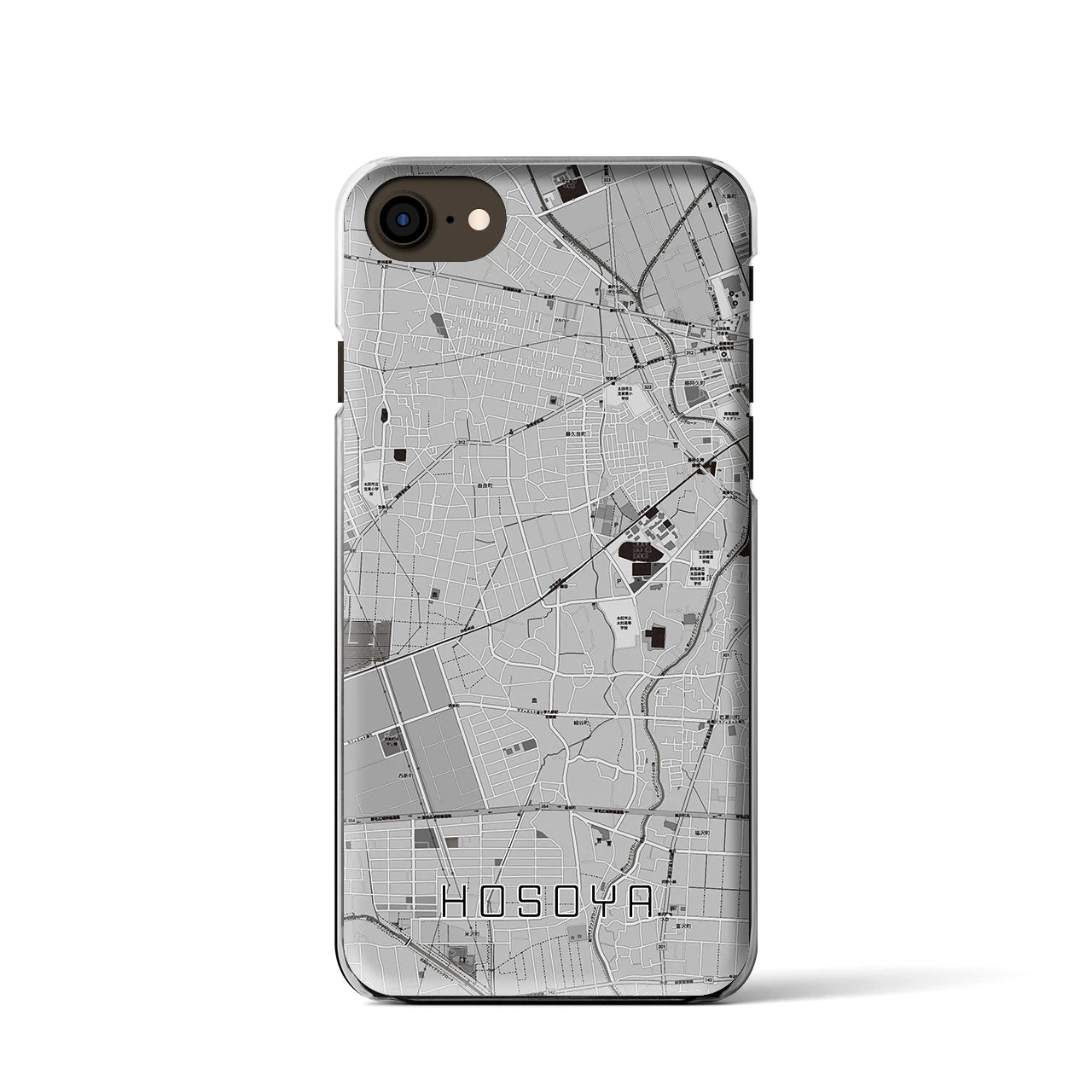 【細谷(群馬県)】地図柄iPhoneケース(クリアタイプ)