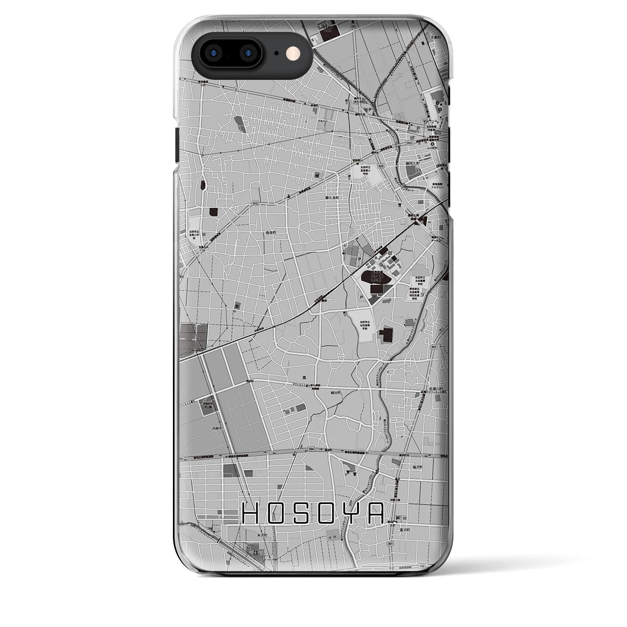 【細谷(群馬県)】地図柄iPhoneケース(クリアタイプ)