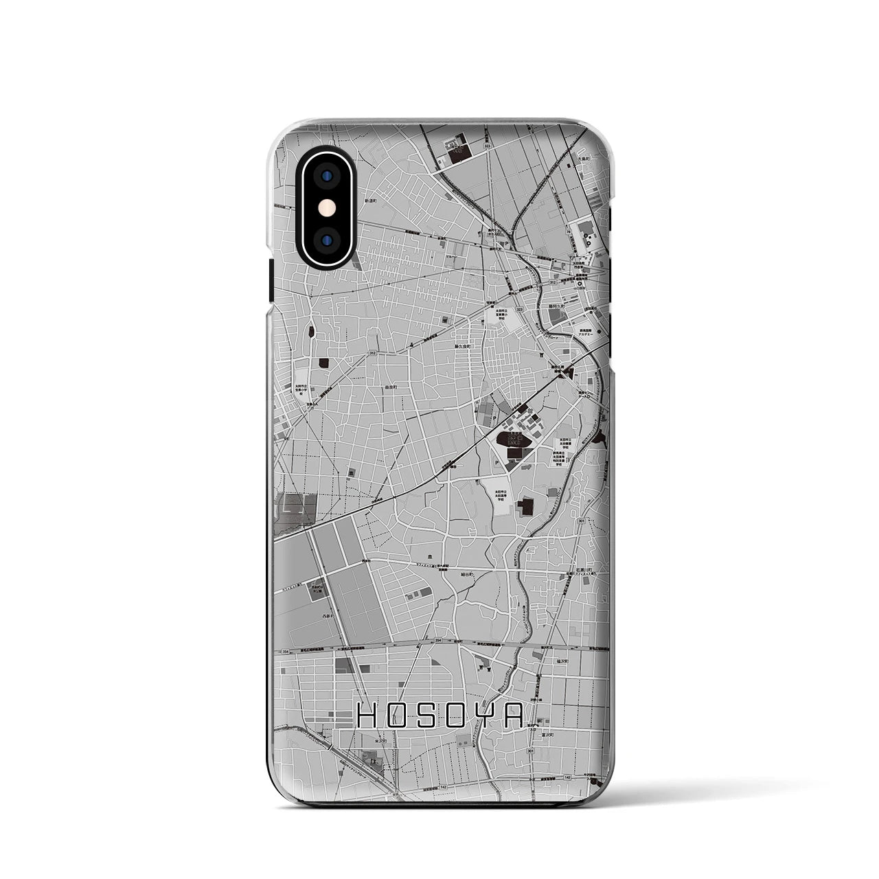 【細谷(群馬県)】地図柄iPhoneケース(クリアタイプ)