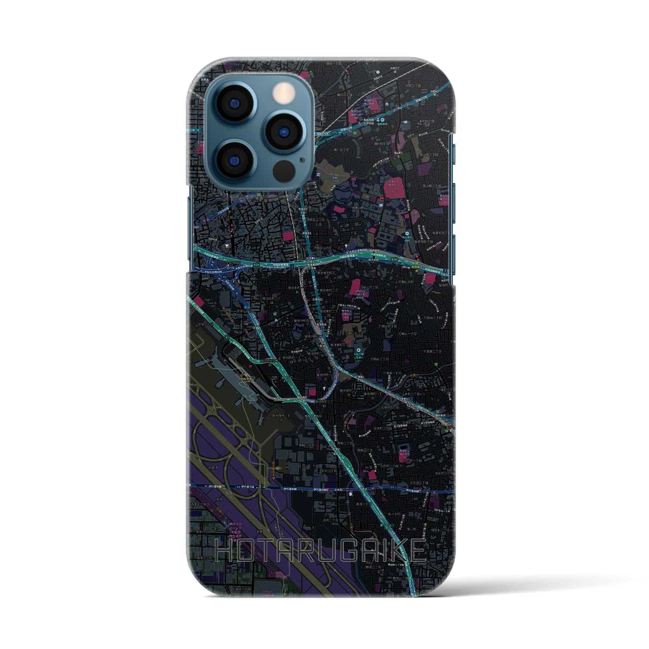 【蛍池(大阪府)】地図柄iPhoneケース(バックカバータイプ)