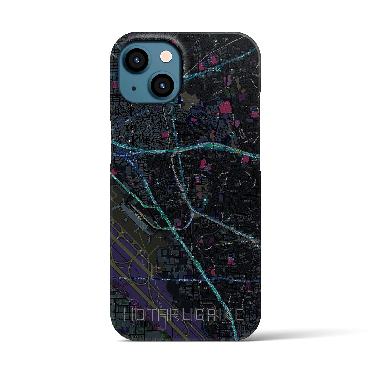 【蛍池(大阪府)】地図柄iPhoneケース(バックカバータイプ)