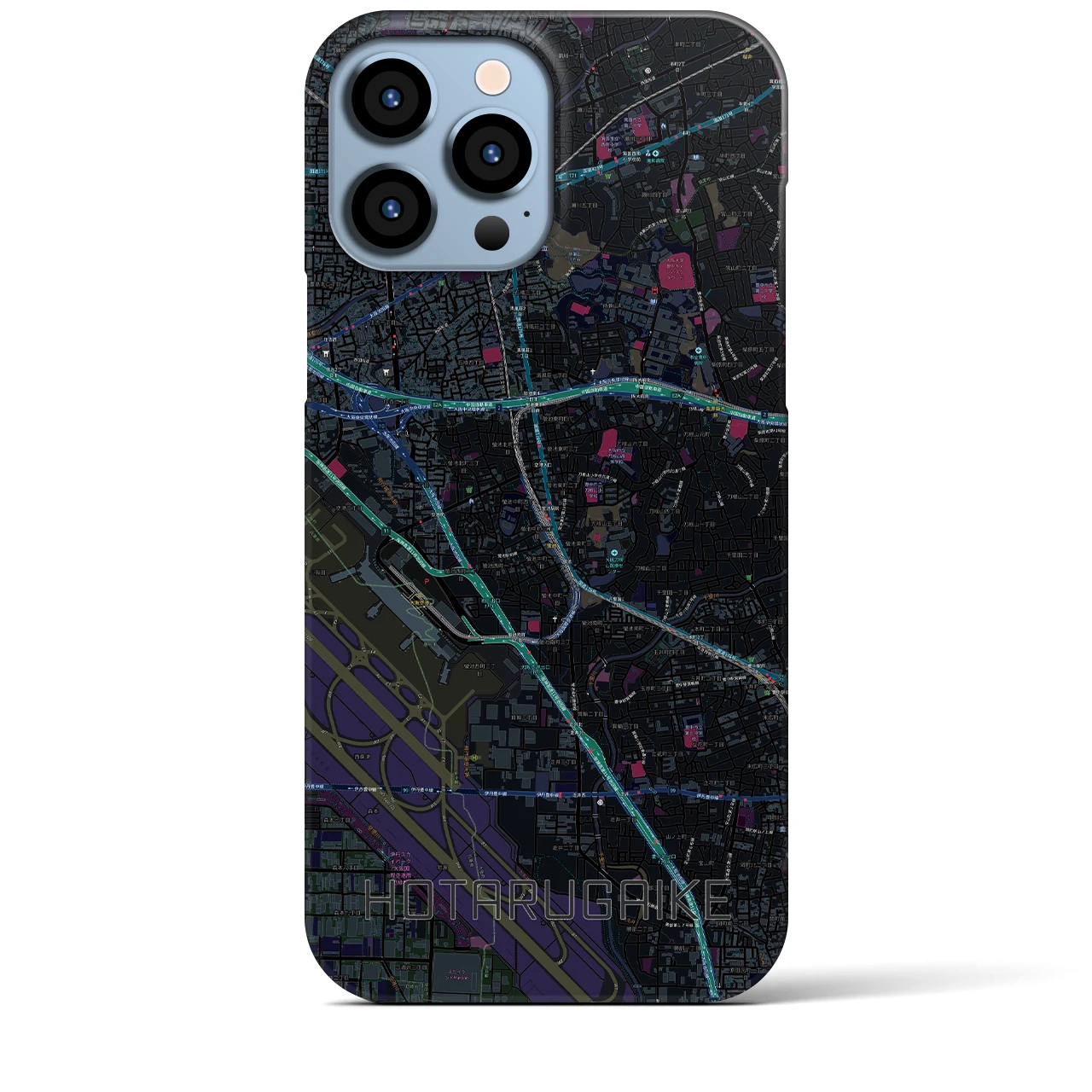 【蛍池(大阪府)】地図柄iPhoneケース(バックカバータイプ)