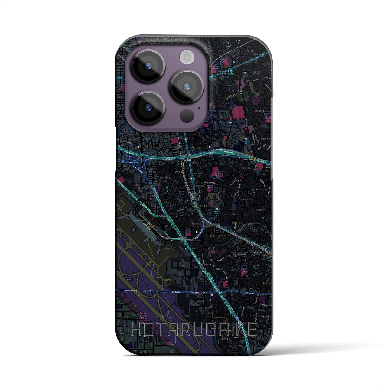 【蛍池(大阪府)】地図柄iPhoneケース(バックカバータイプ)