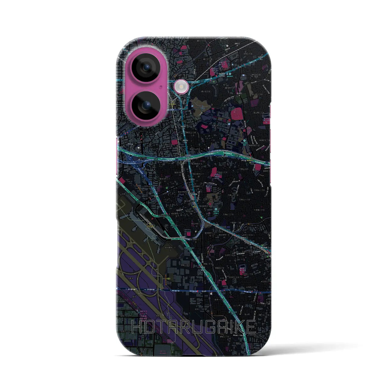 【蛍池(大阪府)】地図柄iPhoneケース(バックカバータイプ)