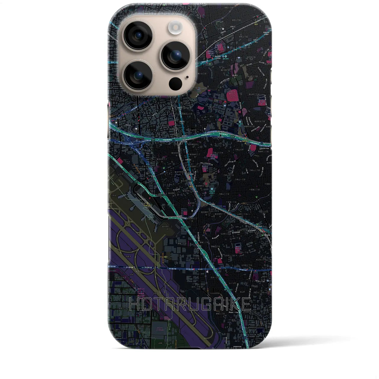 【蛍池(大阪府)】地図柄iPhoneケース(バックカバータイプ)