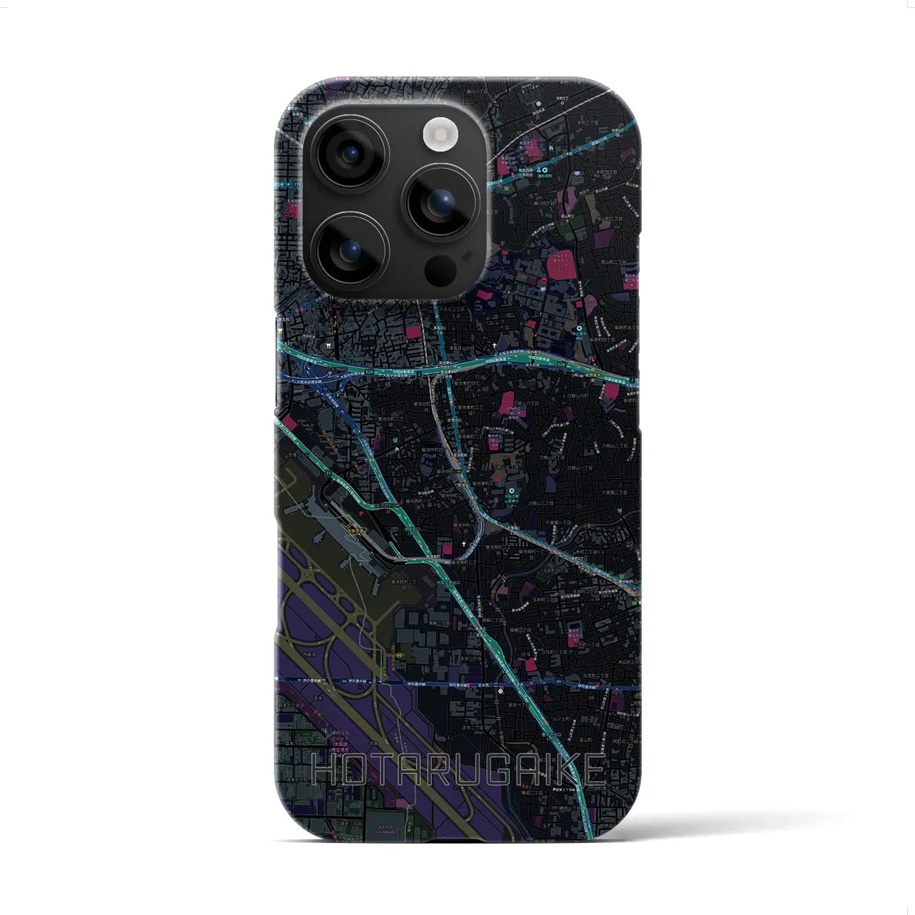 【蛍池(大阪府)】地図柄iPhoneケース(バックカバータイプ)