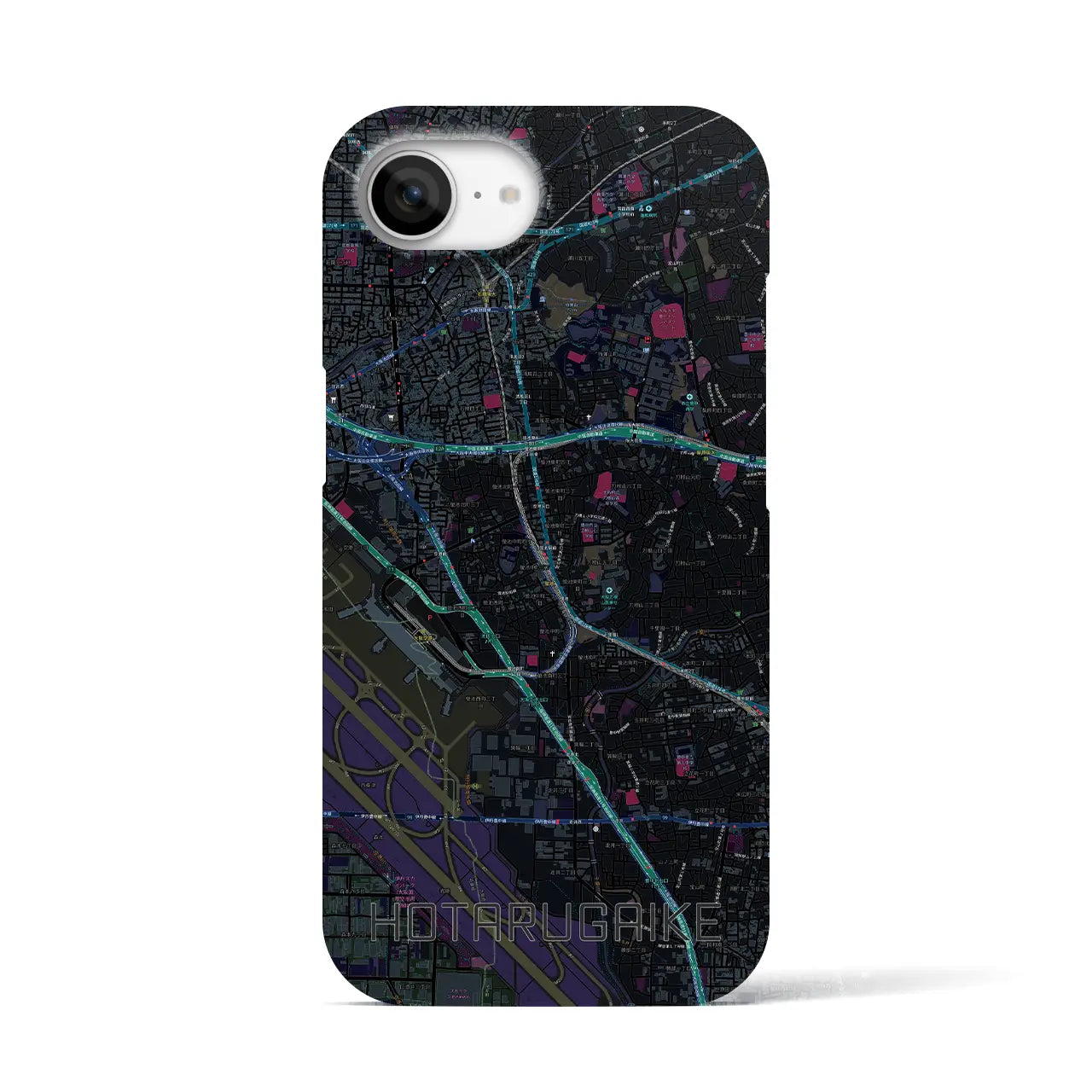 【蛍池(大阪府)】地図柄iPhoneケース(バックカバータイプ)