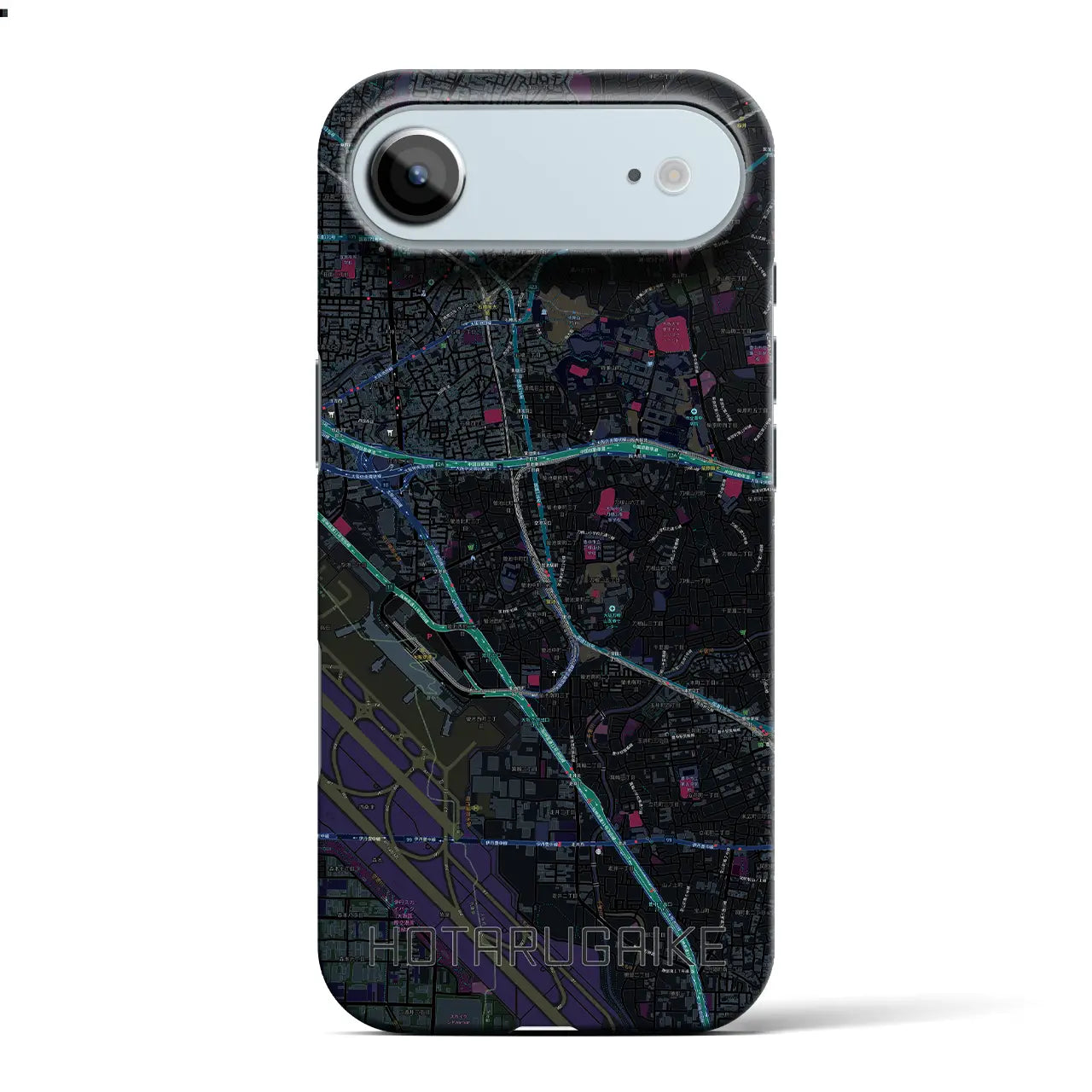 【蛍池(大阪府)】地図柄iPhoneケース(バックカバータイプ)