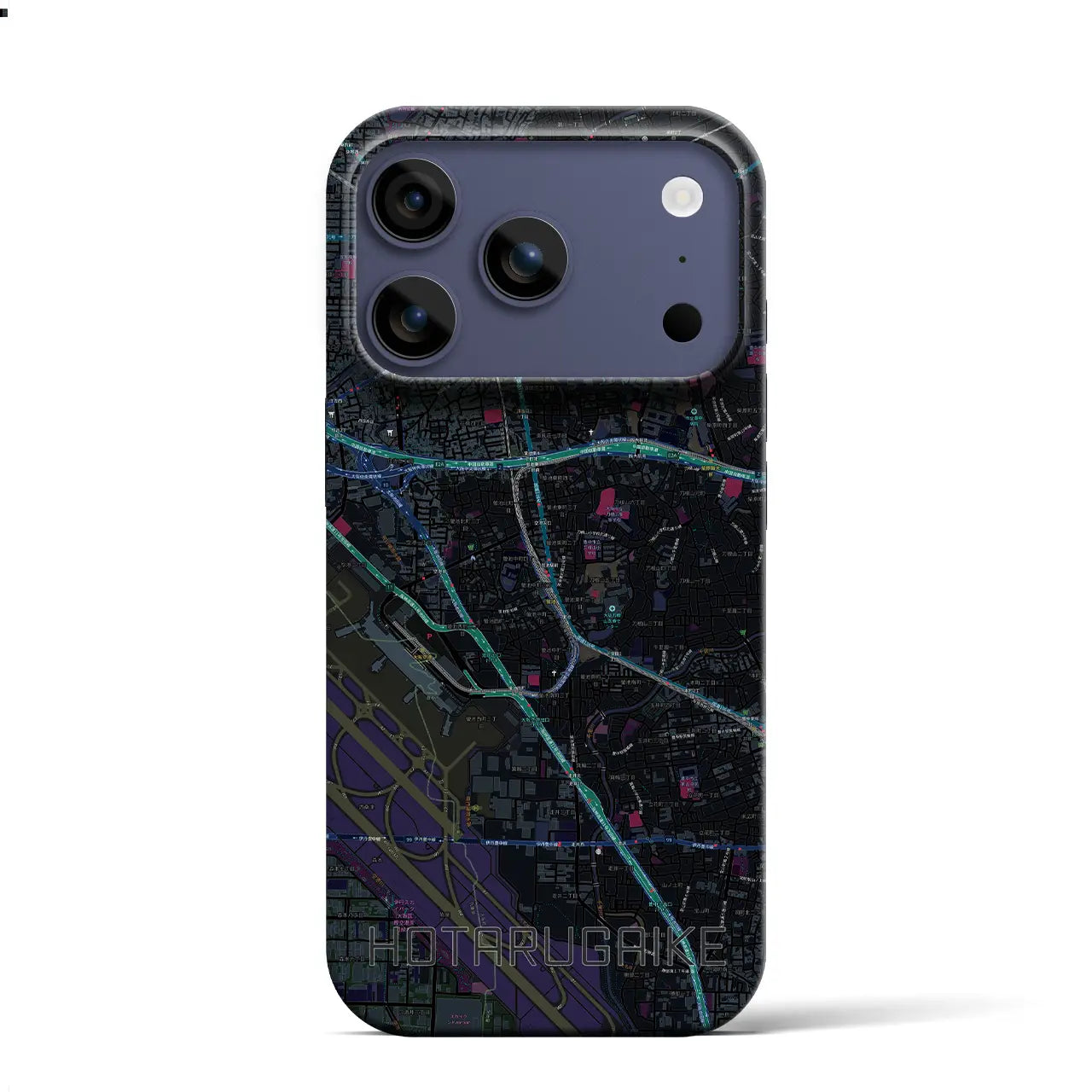 【蛍池(大阪府)】地図柄iPhoneケース(バックカバータイプ)