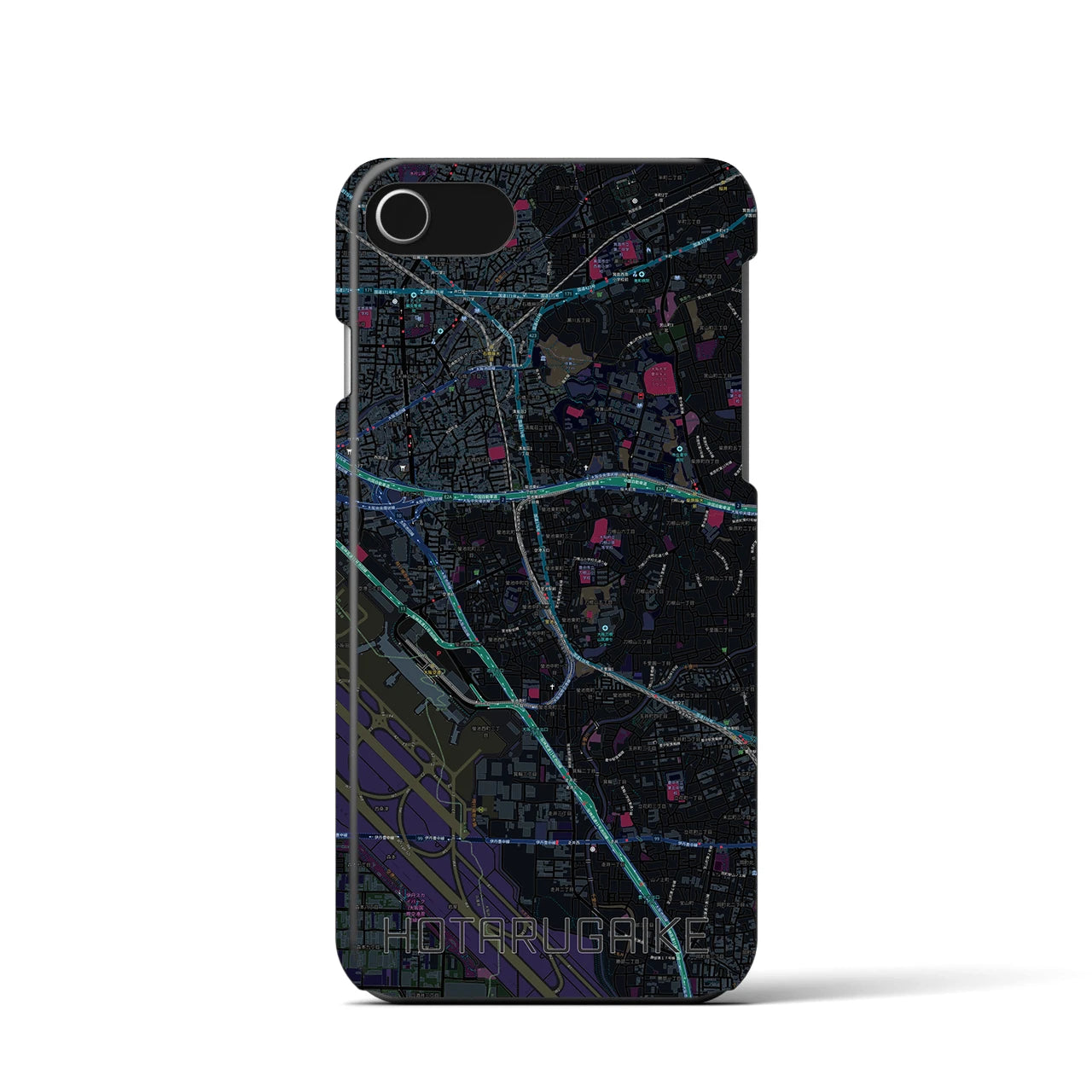 【蛍池(大阪府)】地図柄iPhoneケース(バックカバータイプ)