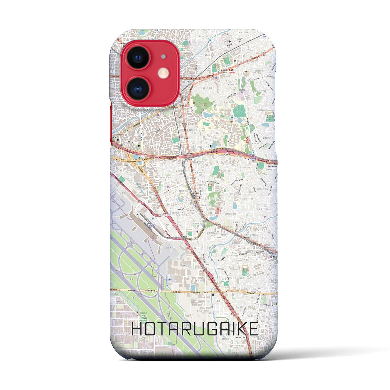 【蛍池(大阪府)】地図柄iPhoneケース(バックカバータイプ)