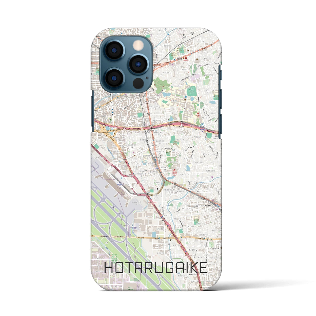 【蛍池(大阪府)】地図柄iPhoneケース(バックカバータイプ)