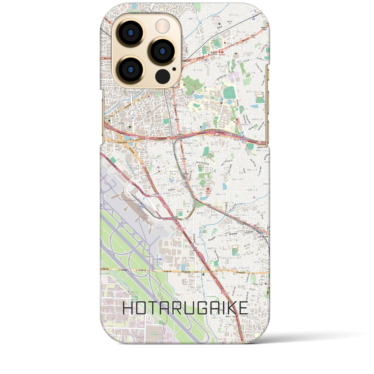 【蛍池(大阪府)】地図柄iPhoneケース(バックカバータイプ)
