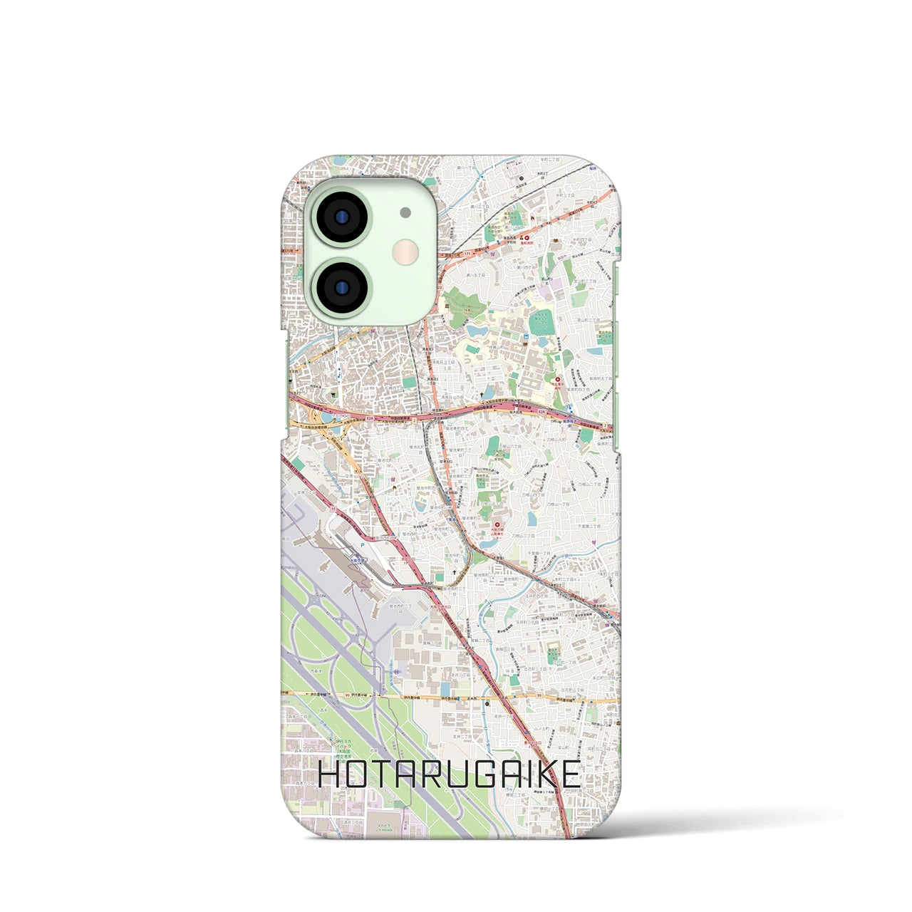 【蛍池(大阪府)】地図柄iPhoneケース(バックカバータイプ)