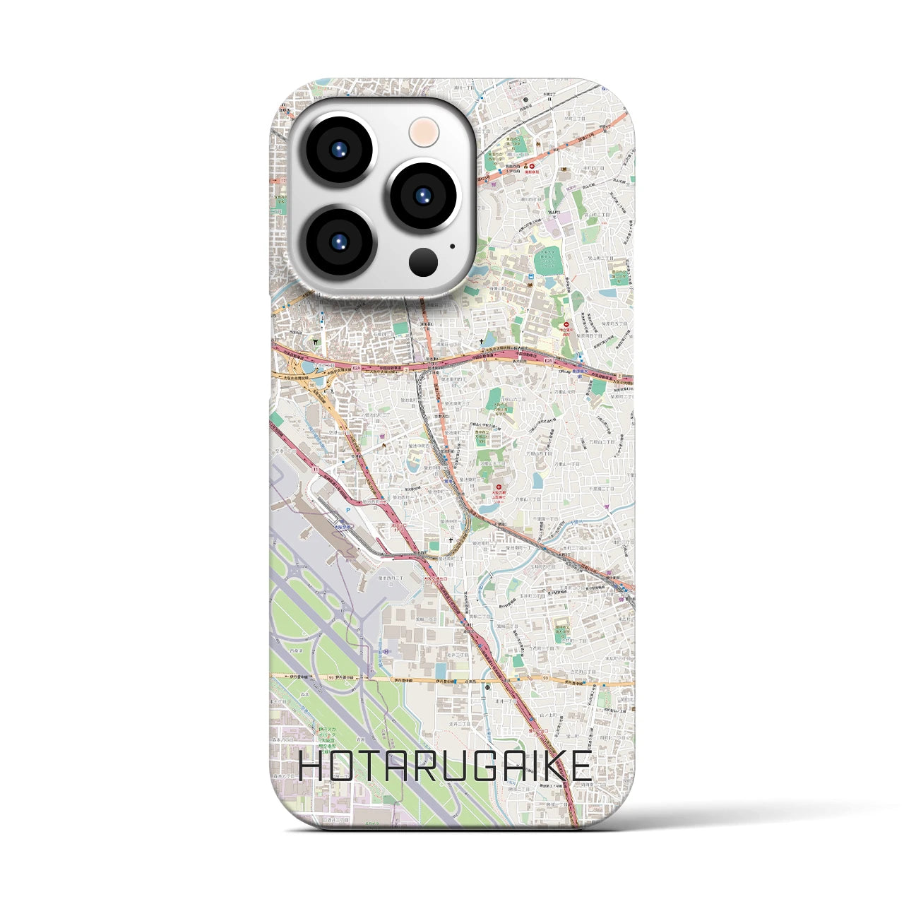 【蛍池(大阪府)】地図柄iPhoneケース(バックカバータイプ)