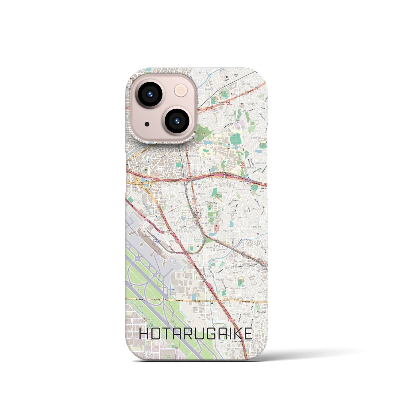 【蛍池(大阪府)】地図柄iPhoneケース(バックカバータイプ)