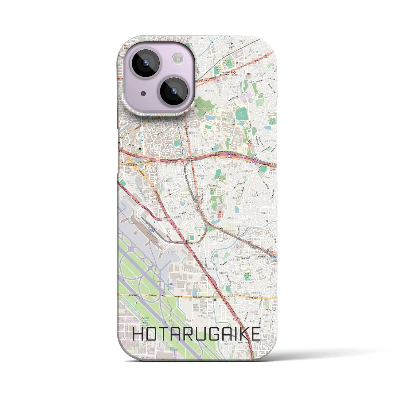 【蛍池(大阪府)】地図柄iPhoneケース(バックカバータイプ)
