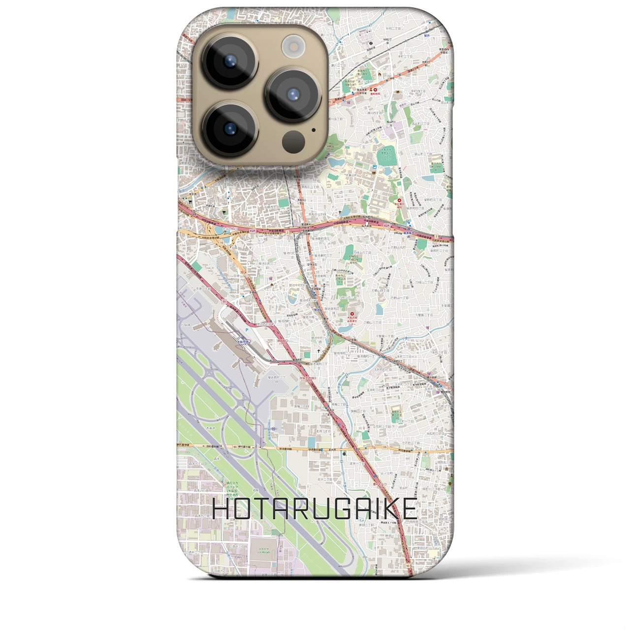 【蛍池(大阪府)】地図柄iPhoneケース(バックカバータイプ)