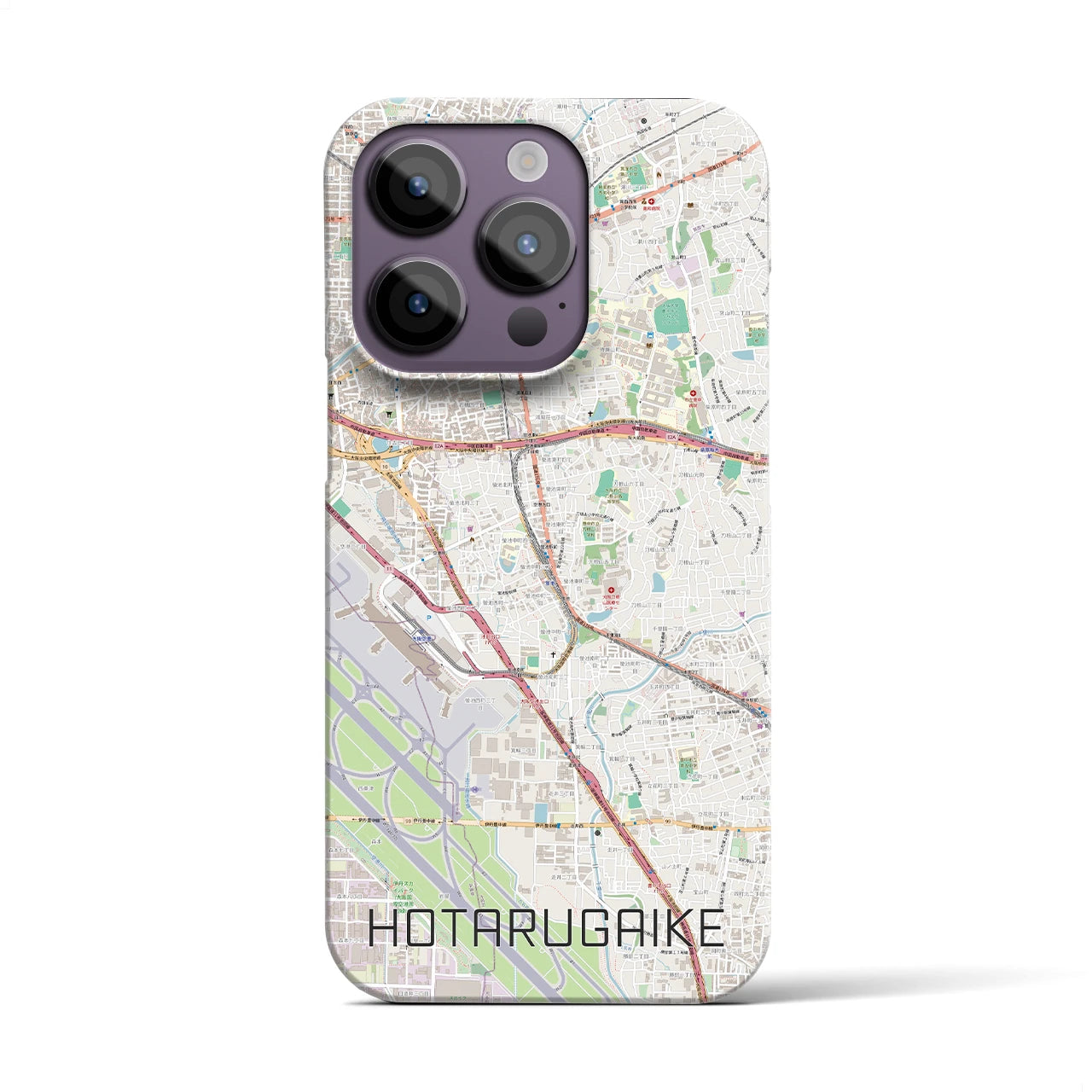 【蛍池(大阪府)】地図柄iPhoneケース(バックカバータイプ)