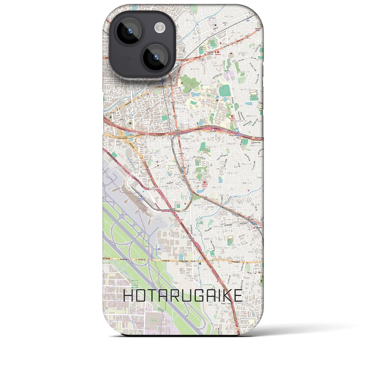【蛍池(大阪府)】地図柄iPhoneケース(バックカバータイプ)