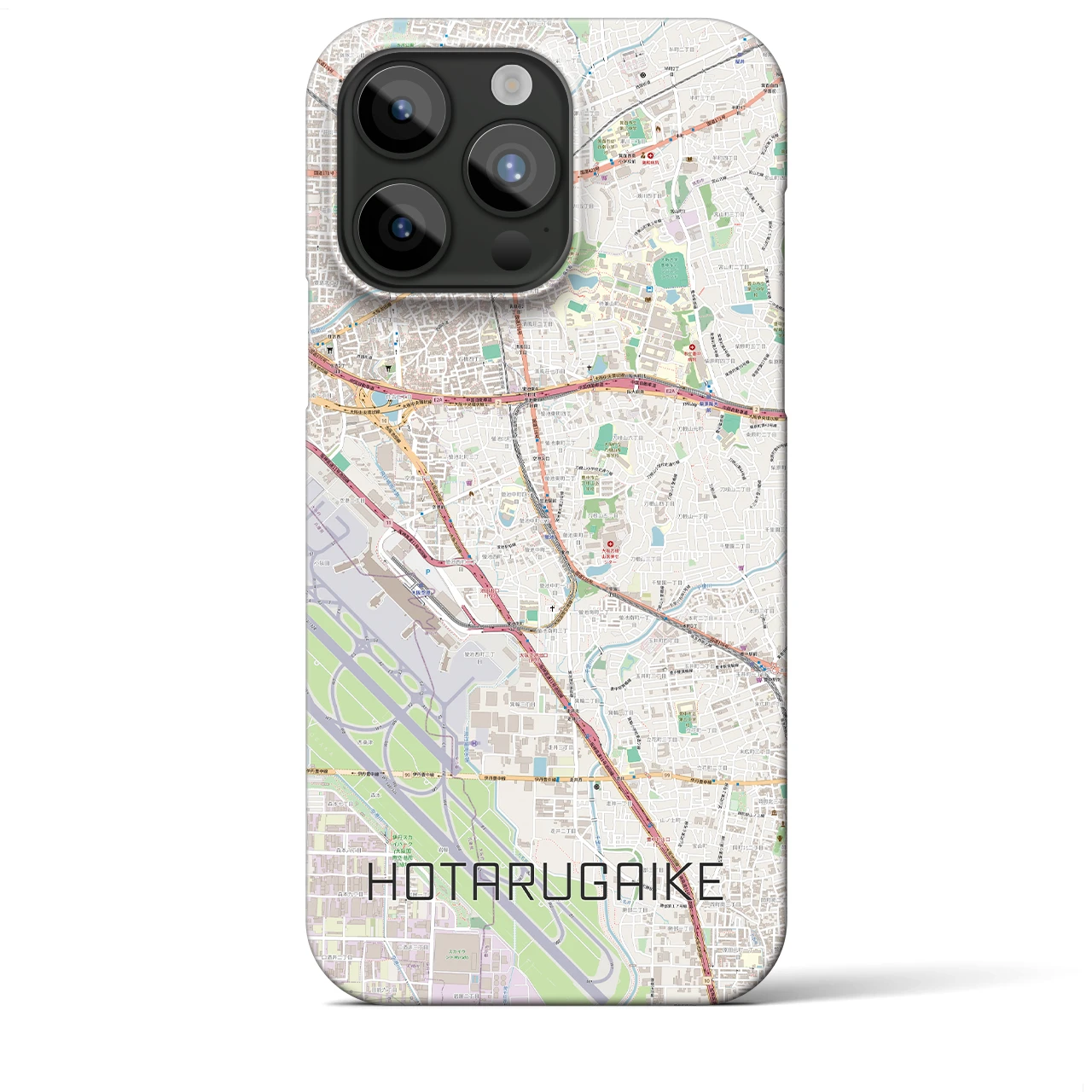 【蛍池(大阪府)】地図柄iPhoneケース(バックカバータイプ)
