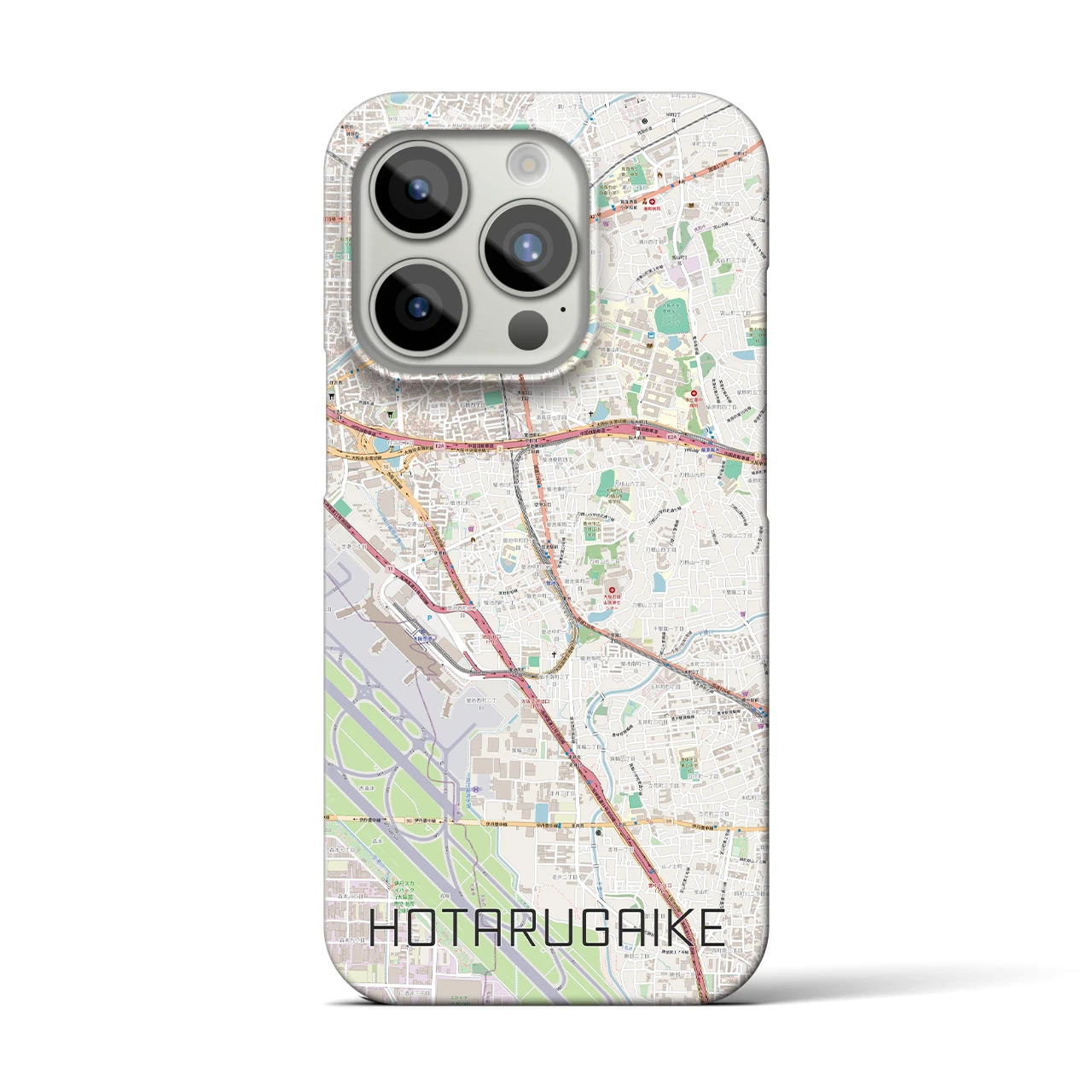 【蛍池(大阪府)】地図柄iPhoneケース(バックカバータイプ)