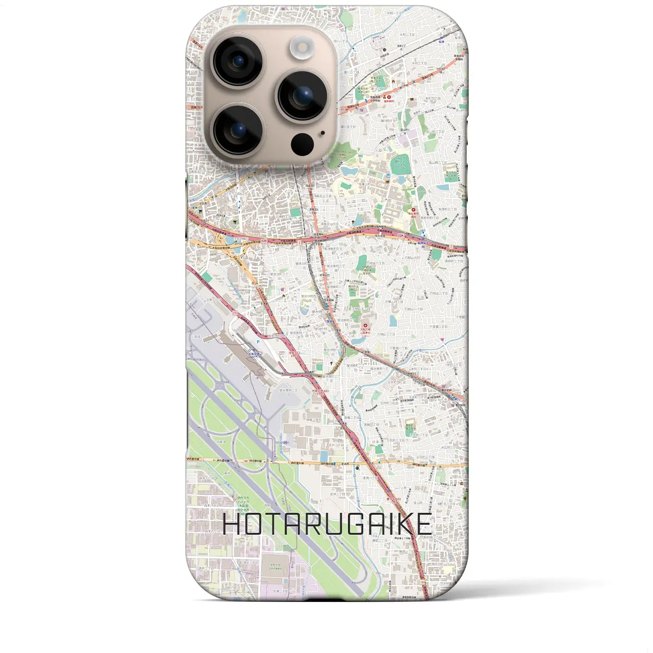 【蛍池(大阪府)】地図柄iPhoneケース(バックカバータイプ)