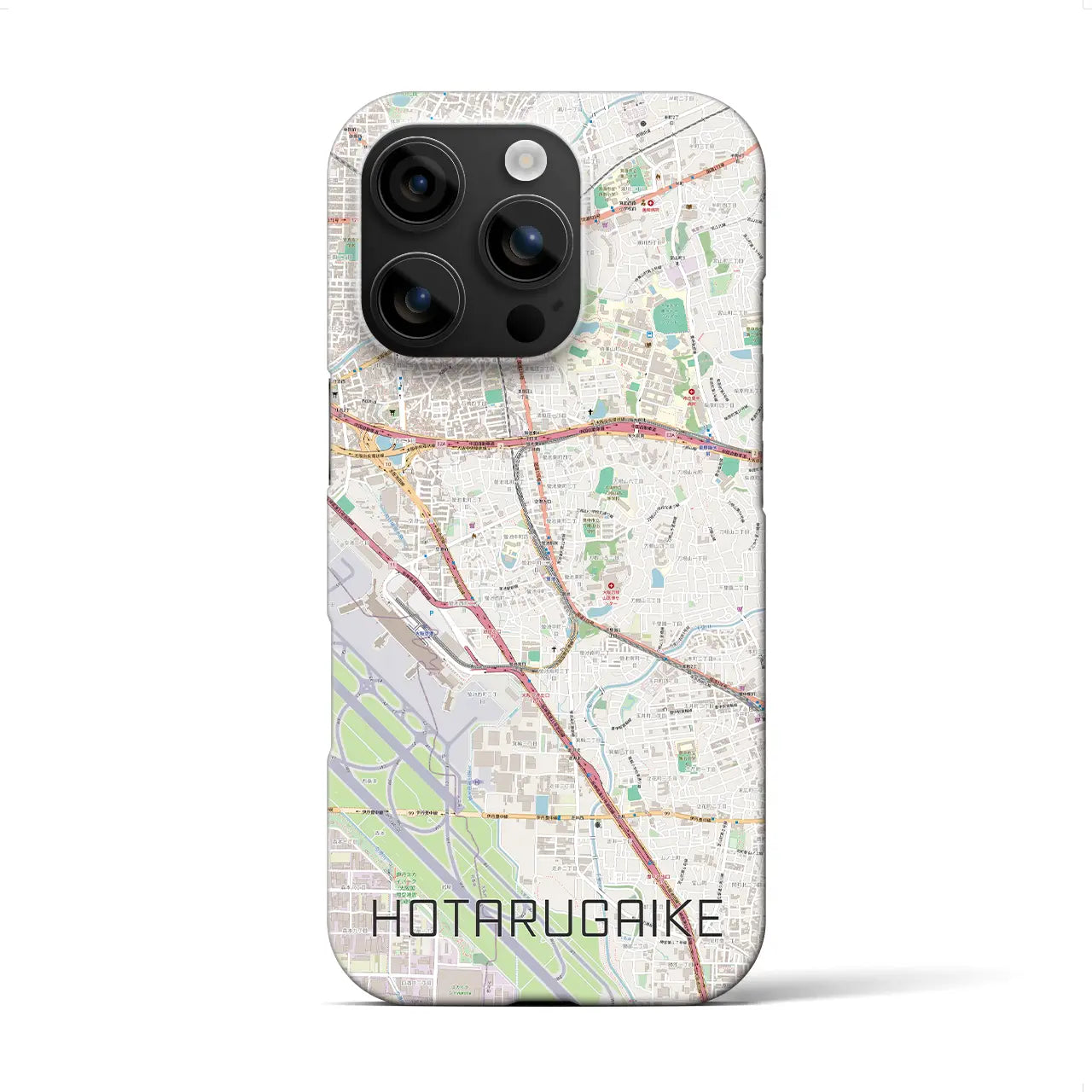 【蛍池(大阪府)】地図柄iPhoneケース(バックカバータイプ)