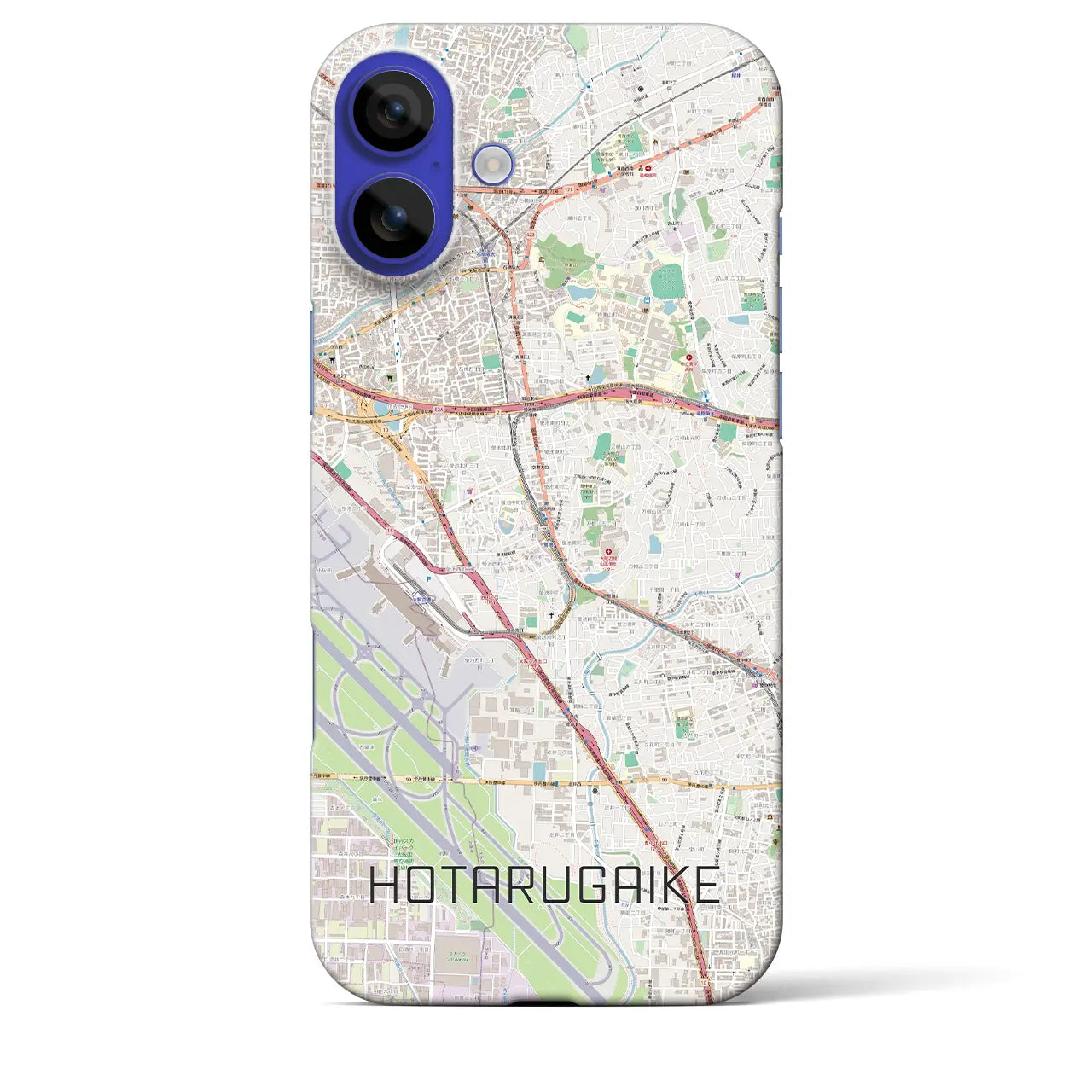 【蛍池(大阪府)】地図柄iPhoneケース(バックカバータイプ)ナチュラル・iPhone 16 Pro Max 用