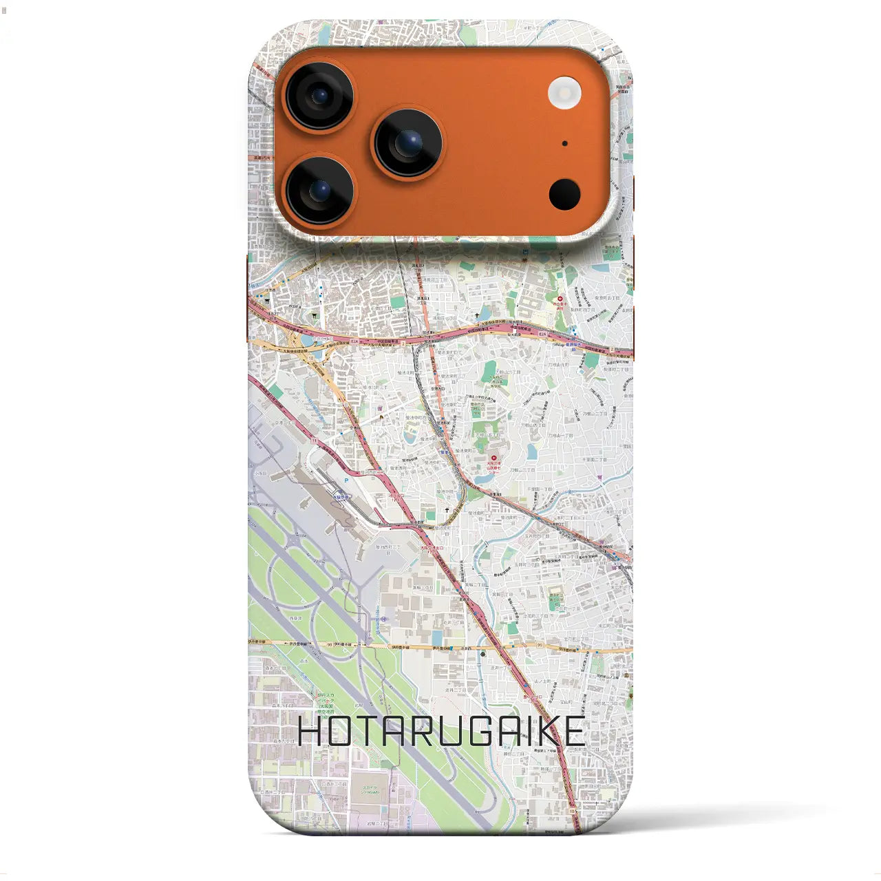 【蛍池(大阪府)】地図柄iPhoneケース(バックカバータイプ)