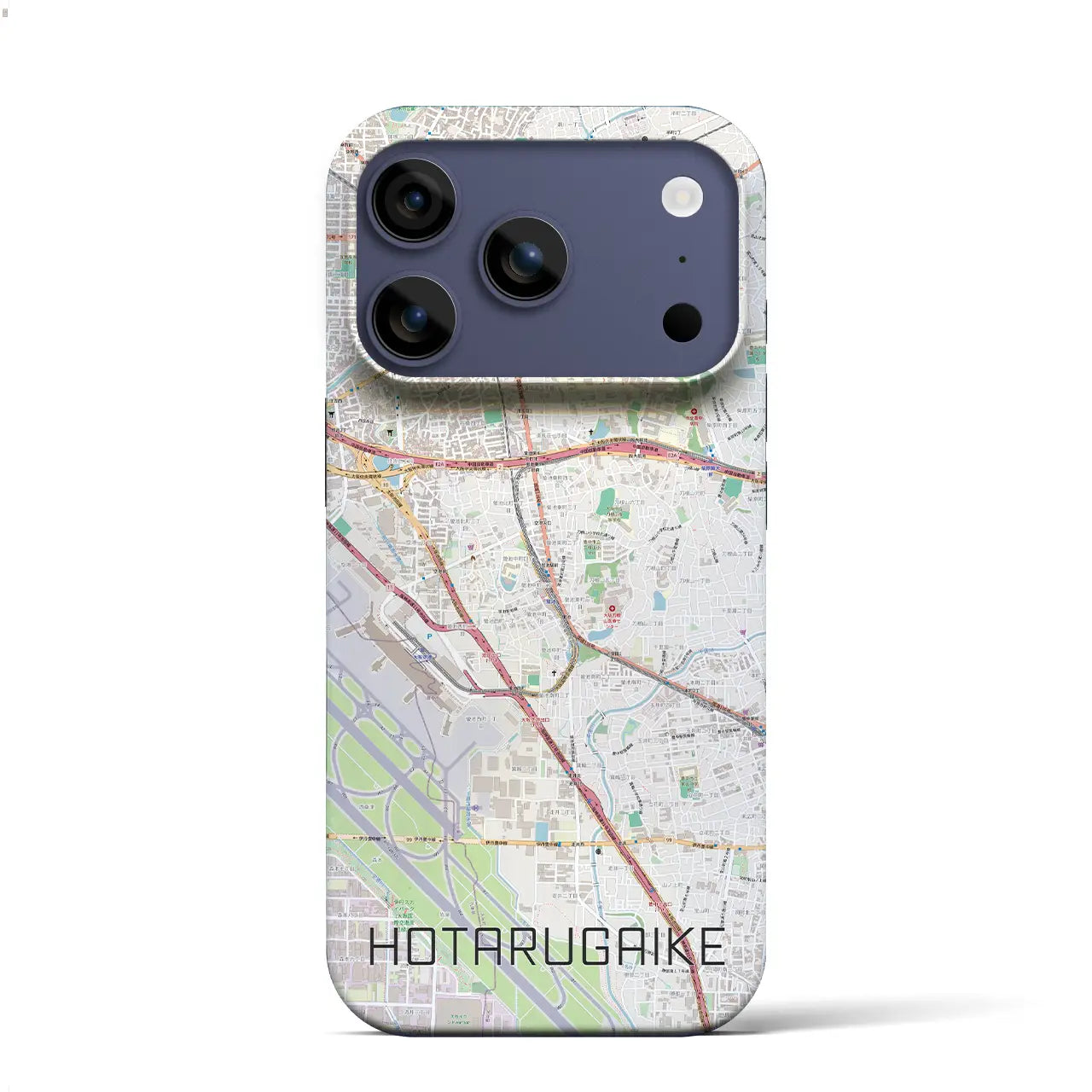 【蛍池(大阪府)】地図柄iPhoneケース(バックカバータイプ)