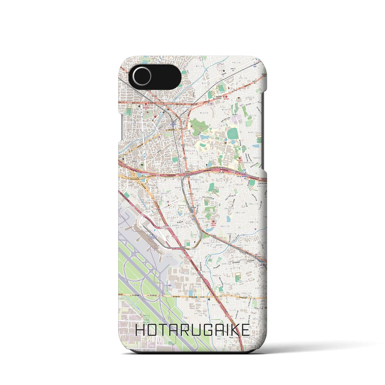 【蛍池(大阪府)】地図柄iPhoneケース(バックカバータイプ)
