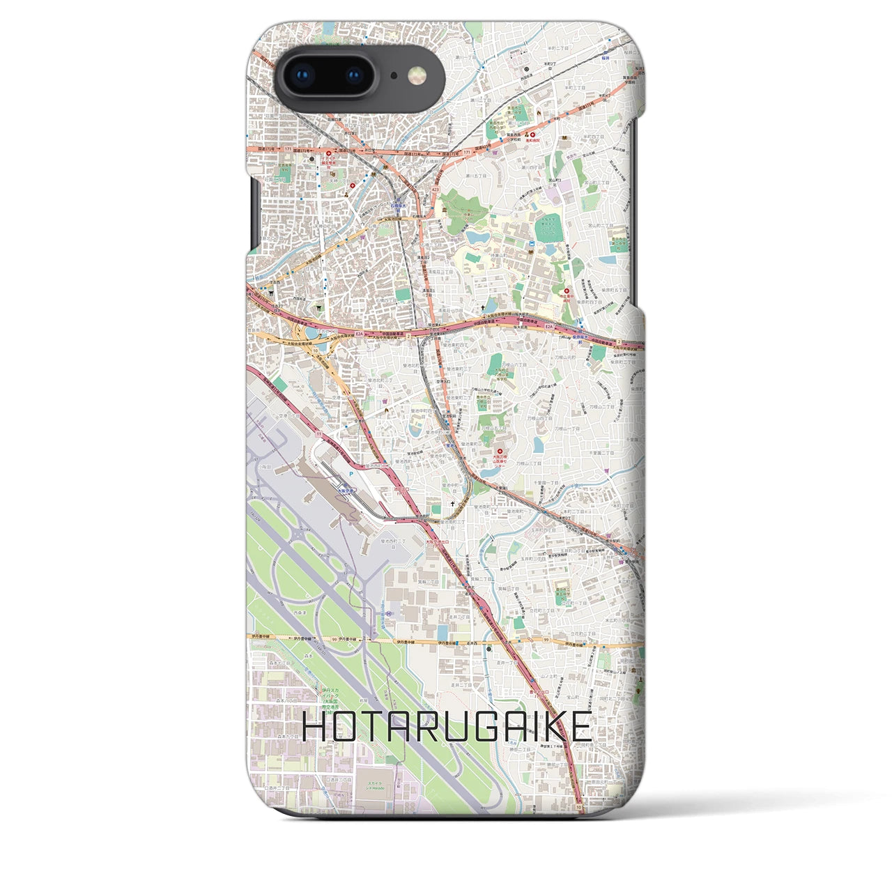 【蛍池(大阪府)】地図柄iPhoneケース(バックカバータイプ)