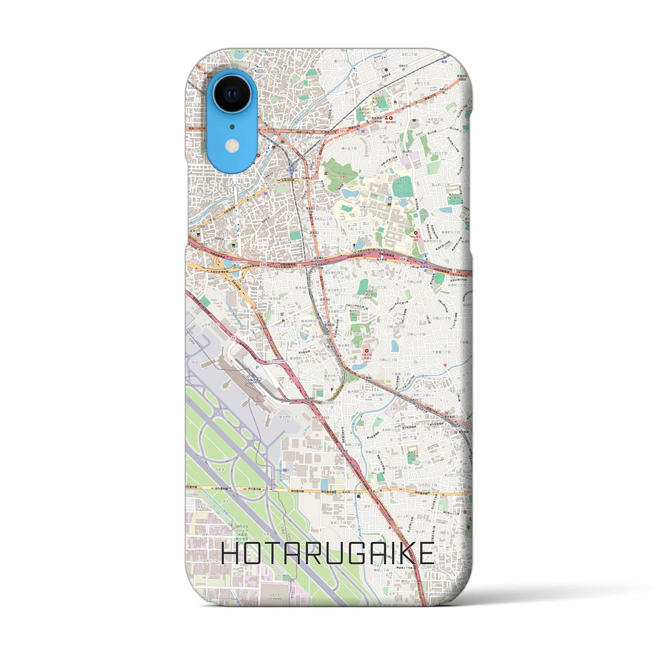 【蛍池(大阪府)】地図柄iPhoneケース(バックカバータイプ)