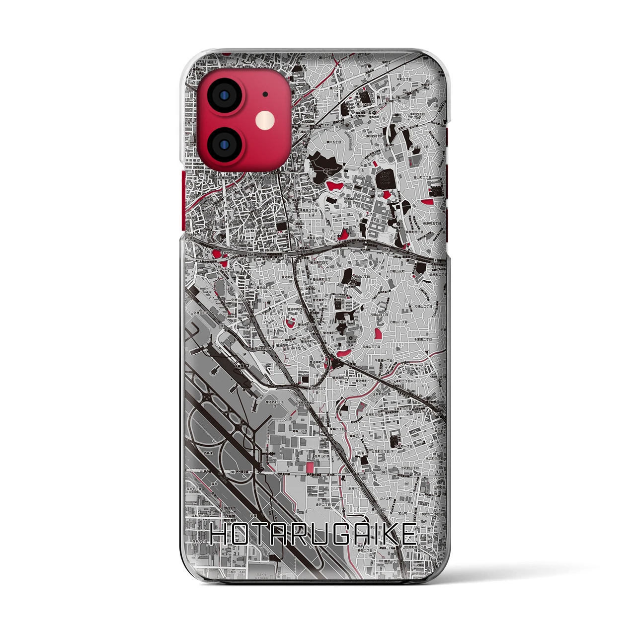 【蛍池(大阪府)】地図柄iPhoneケース(クリアタイプ)