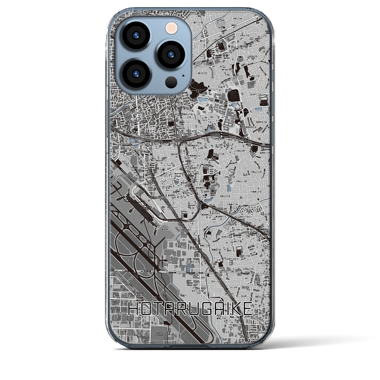 【蛍池(大阪府)】地図柄iPhoneケース(クリアタイプ)