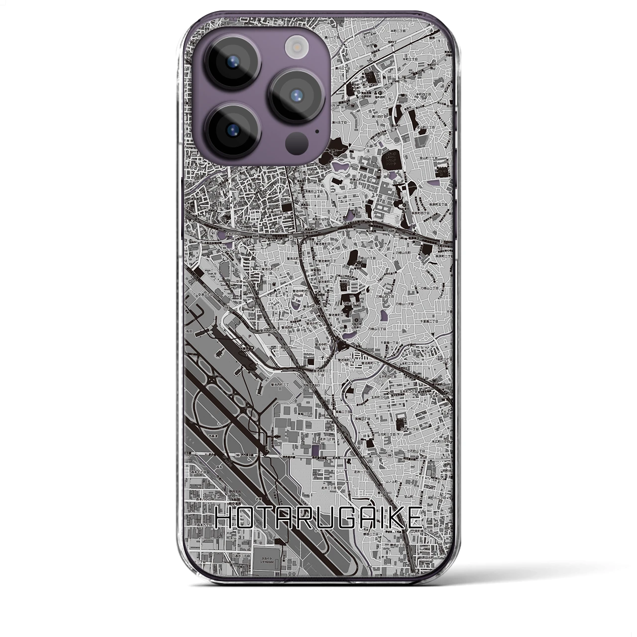 【蛍池(大阪府)】地図柄iPhoneケース(クリアタイプ)