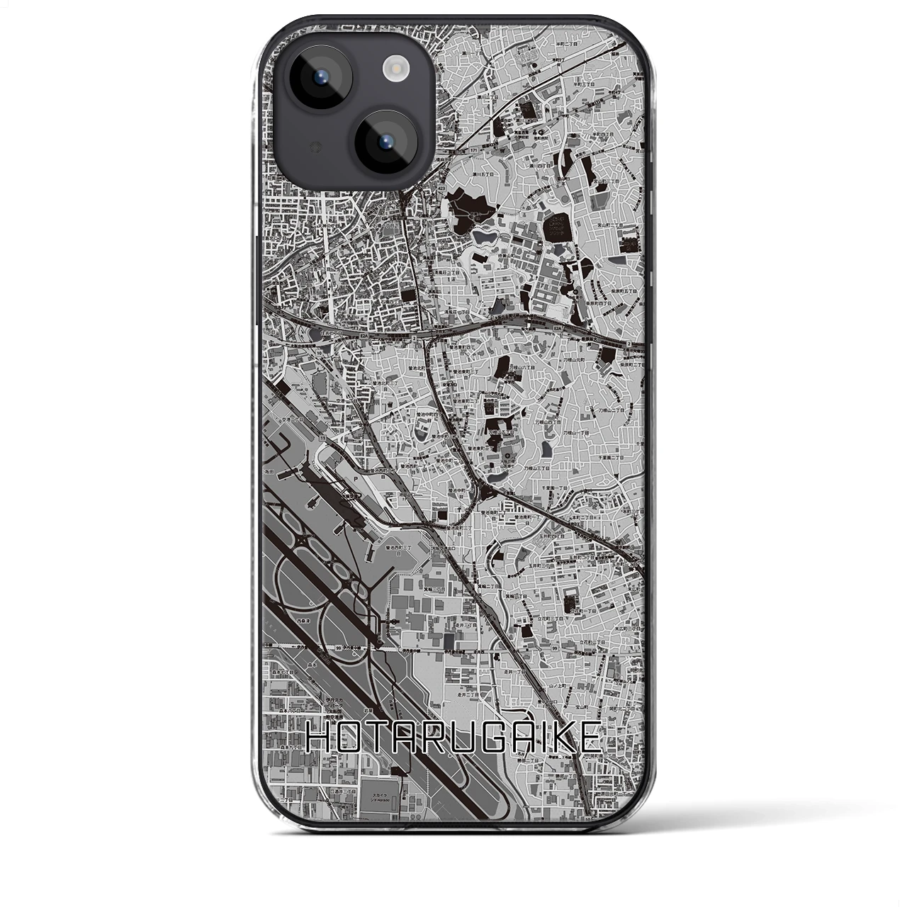 【蛍池(大阪府)】地図柄iPhoneケース(クリアタイプ)