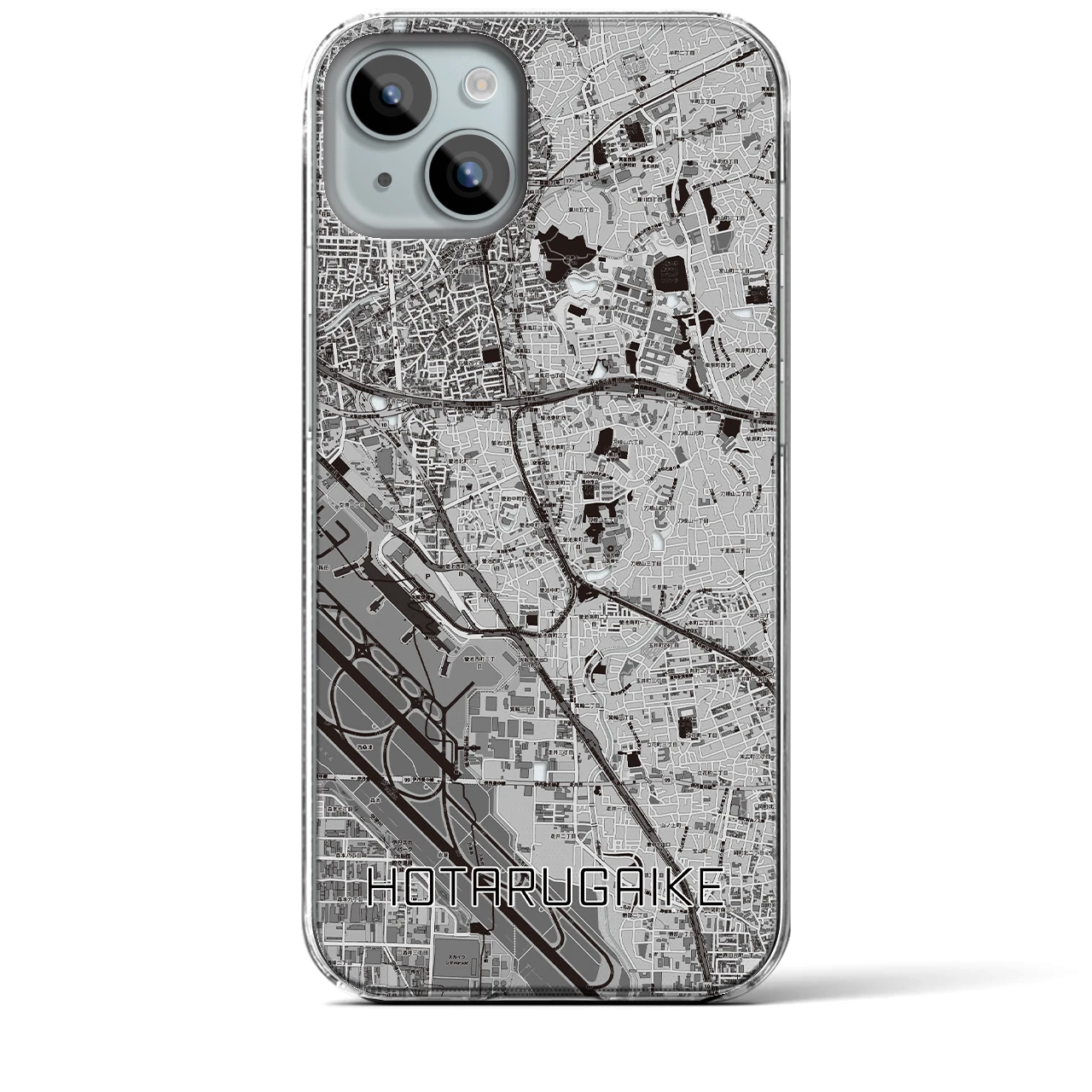 【蛍池(大阪府)】地図柄iPhoneケース(クリアタイプ)