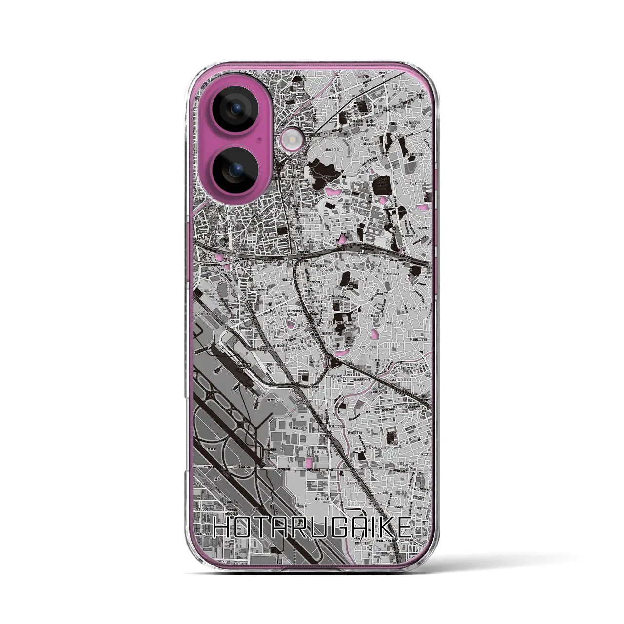 【蛍池(大阪府)】地図柄iPhoneケース(クリアタイプ)