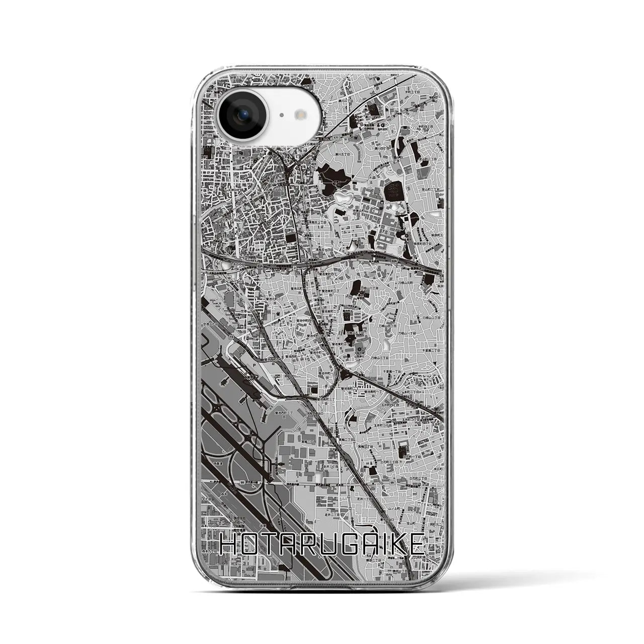 【蛍池(大阪府)】地図柄iPhoneケース(クリアタイプ)