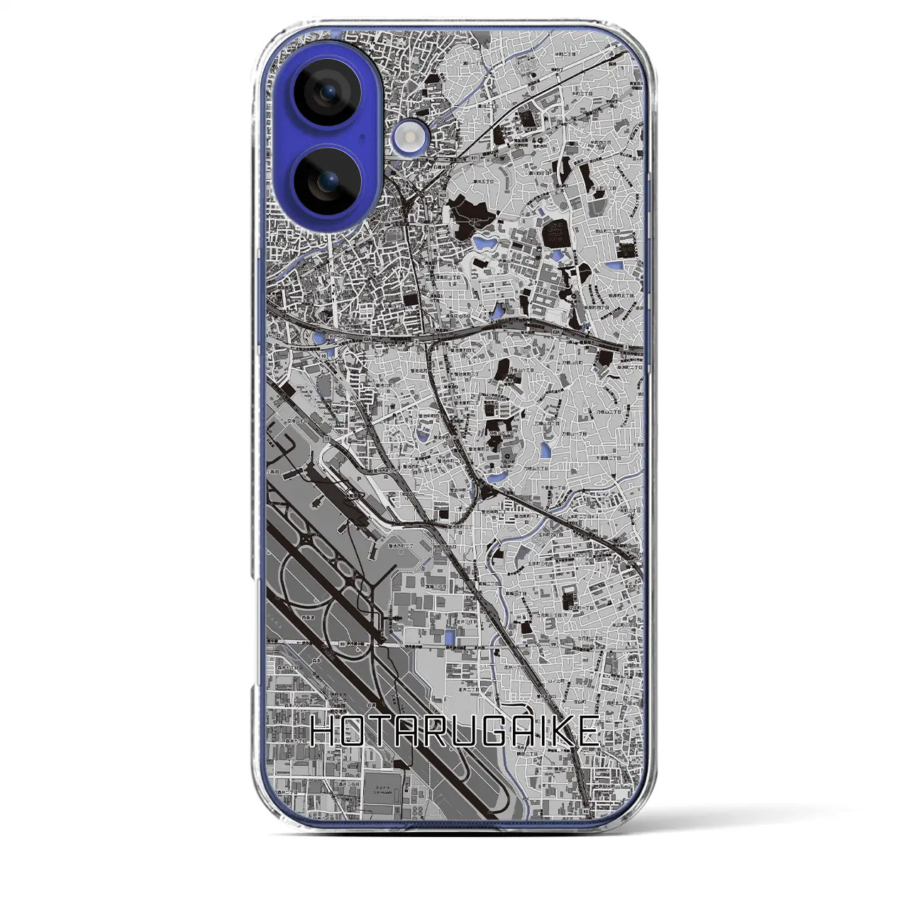 【蛍池(大阪府)】地図柄iPhoneケース(クリアタイプ)