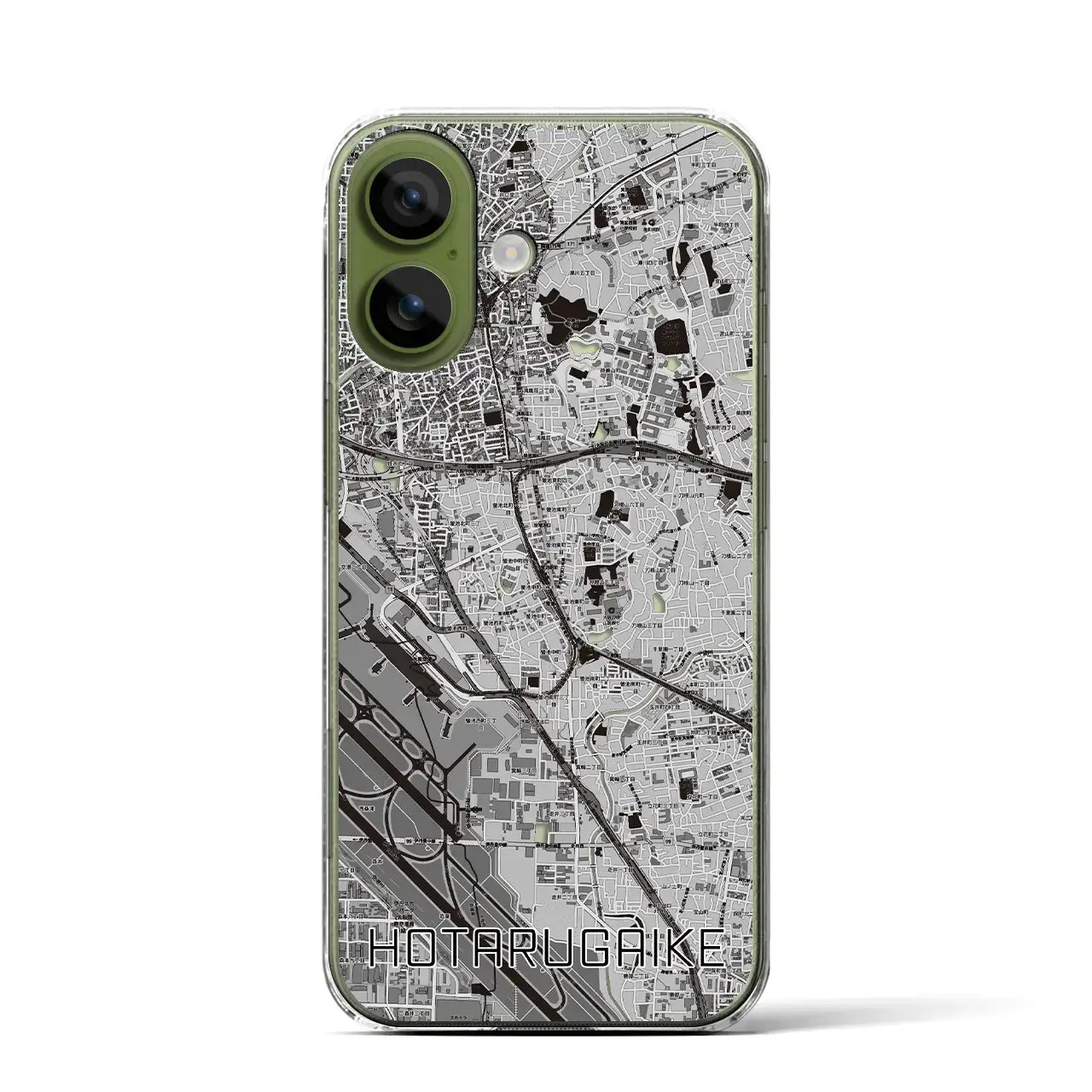 【蛍池(大阪府)】地図柄iPhoneケース(クリアタイプ)