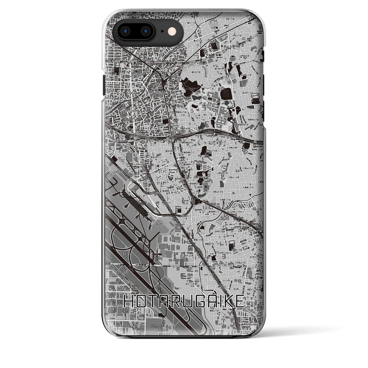 【蛍池(大阪府)】地図柄iPhoneケース(クリアタイプ)