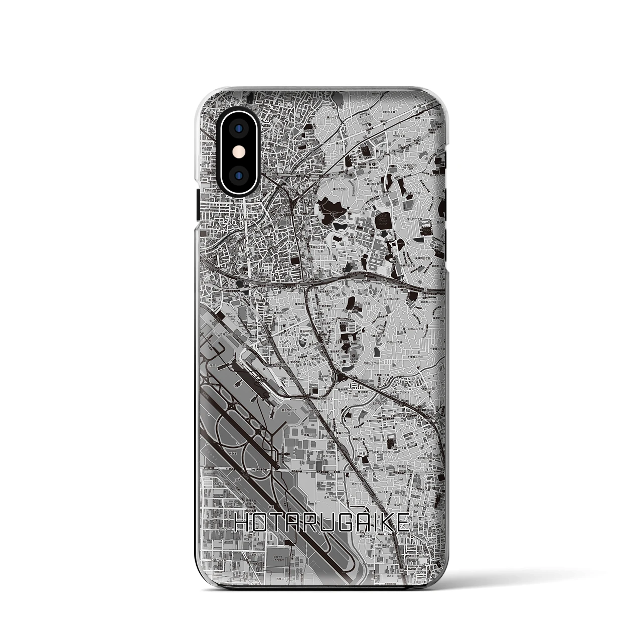 【蛍池(大阪府)】地図柄iPhoneケース(クリアタイプ)