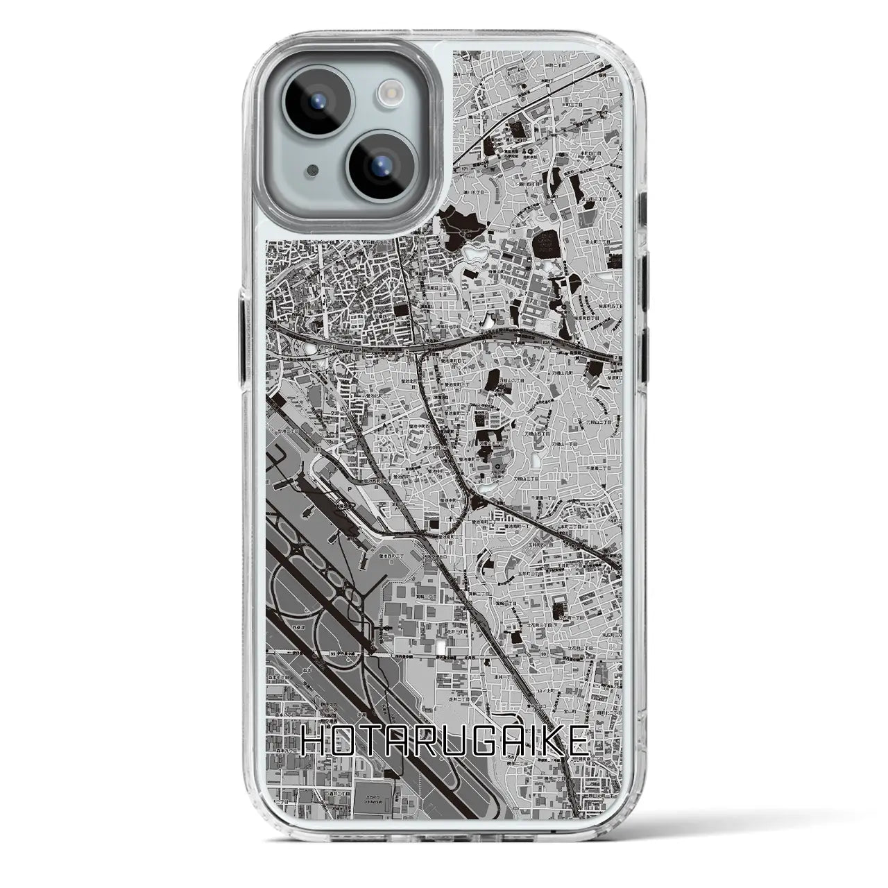 【蛍池(大阪府)】地図柄iPhoneケース(MagSafeタイプ)